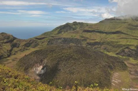 La soufrière en Guadeloupe                                                      