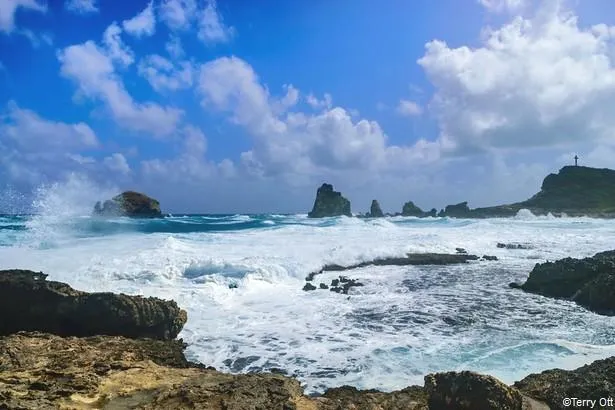 Pointe des châteaux en Guadeloupe                                               