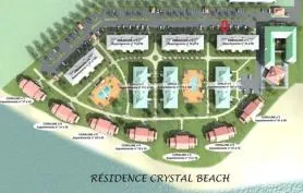 Crystal Beach Ti Trésor T3-RDC-Vue Jardin-100 mètres de la mer 