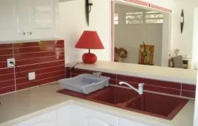 Location villa vacances avec piscine pour 4 pers. en bord de plage à St François