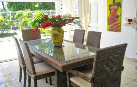 Location villa vacances avec piscine pour 4 pers. en bord de plage à St François