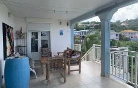 Appartement dans villa avec superbe vue sur la mer des Caraïbes