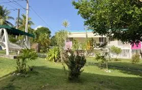 Location Ixora D Fuchsia en bord de mer, accès direct plage, jardin en fleurs, + citerne