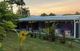 Location Ixora D Fuchsia en bord de mer, accès direct plage, jardin en fleurs, + citerne
