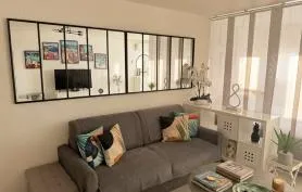Studio lumineux avec piscine, à deux pas de la plage