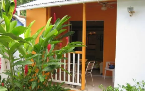 Studio 40m2 en bordure de mer dans un jardin tropical à côté d'une piscine