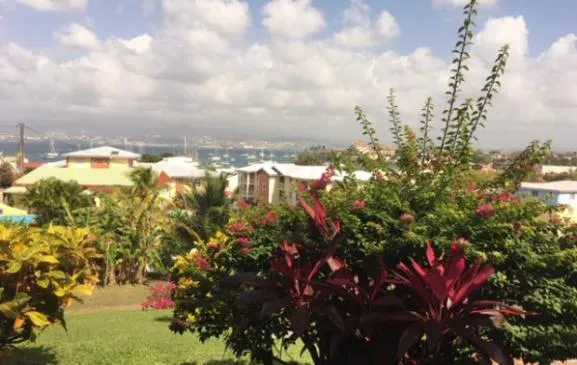 Appartement Alamanda 5 avec vue sur la baie de FDF, 2 personnes ,150 M de la plage