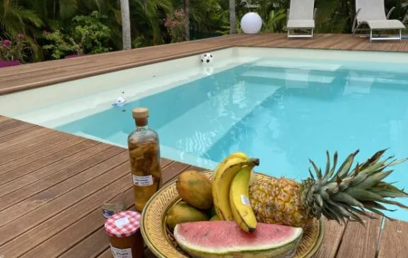 Villa Mango le colibri avec piscine dans un jardin arboré