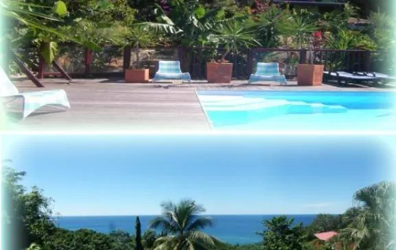 Domaine Naturiste Lizardy, vue mer avec spa et piscine, à pointe noire Guadeloupe