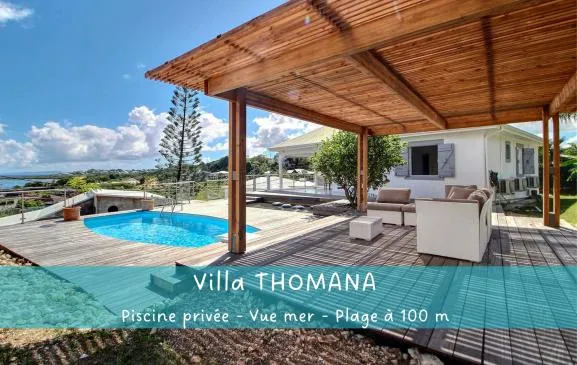 Villa THOMANA, piscine, vue mer et plage à 100 m !
