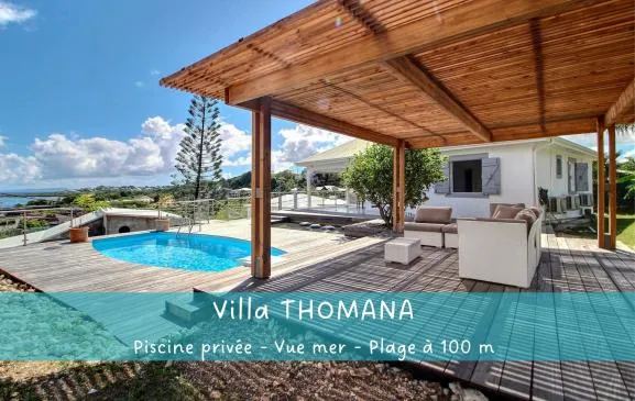 Villa Thomana, piscine, vue mer et plage à 100 m !