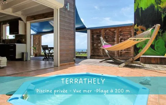 Terrathely*****, piscine privative, vue mer et plage à 400 pas !