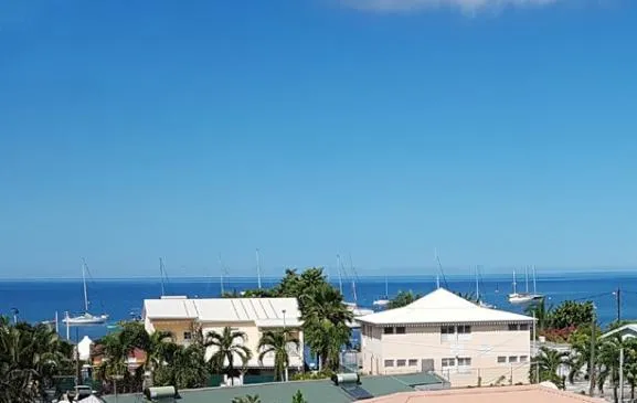 Spacieux T2 vue mer face à la plage de l' Anse Mitan, à 50m. 