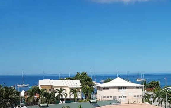 Spacieux appartement, terrasse vue mer face à la plage de l' Anse Mitan, à 50m. 