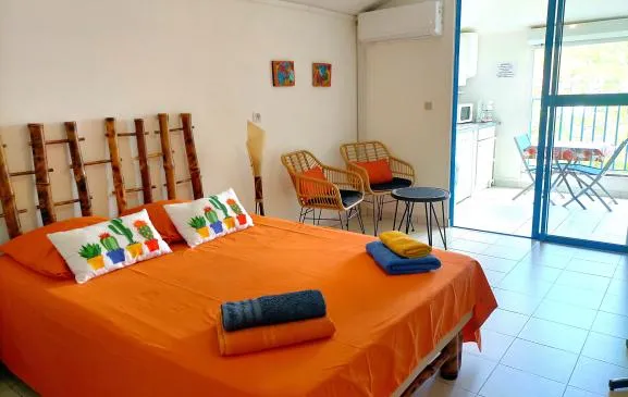 Appartement Rosbambou climatisé  à 30m de la plage 