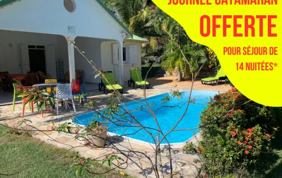 Villa avec piscine avec 1 journée de catamaran offerte pour 2 semaines de location