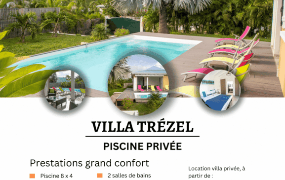 Villa Trézel s, avec grande piscine privée, proche des plages 